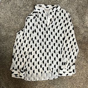 Chicos black and white blouse